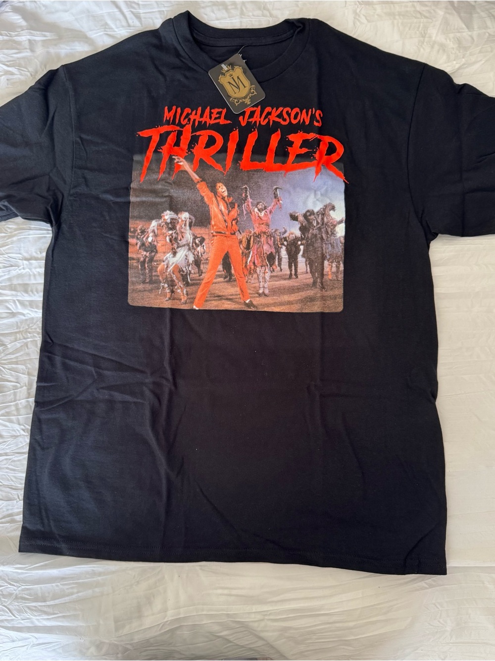 *BNWT* Hot Topic Michael Jackson Thriller Graphic Tee - Black with Red Accents